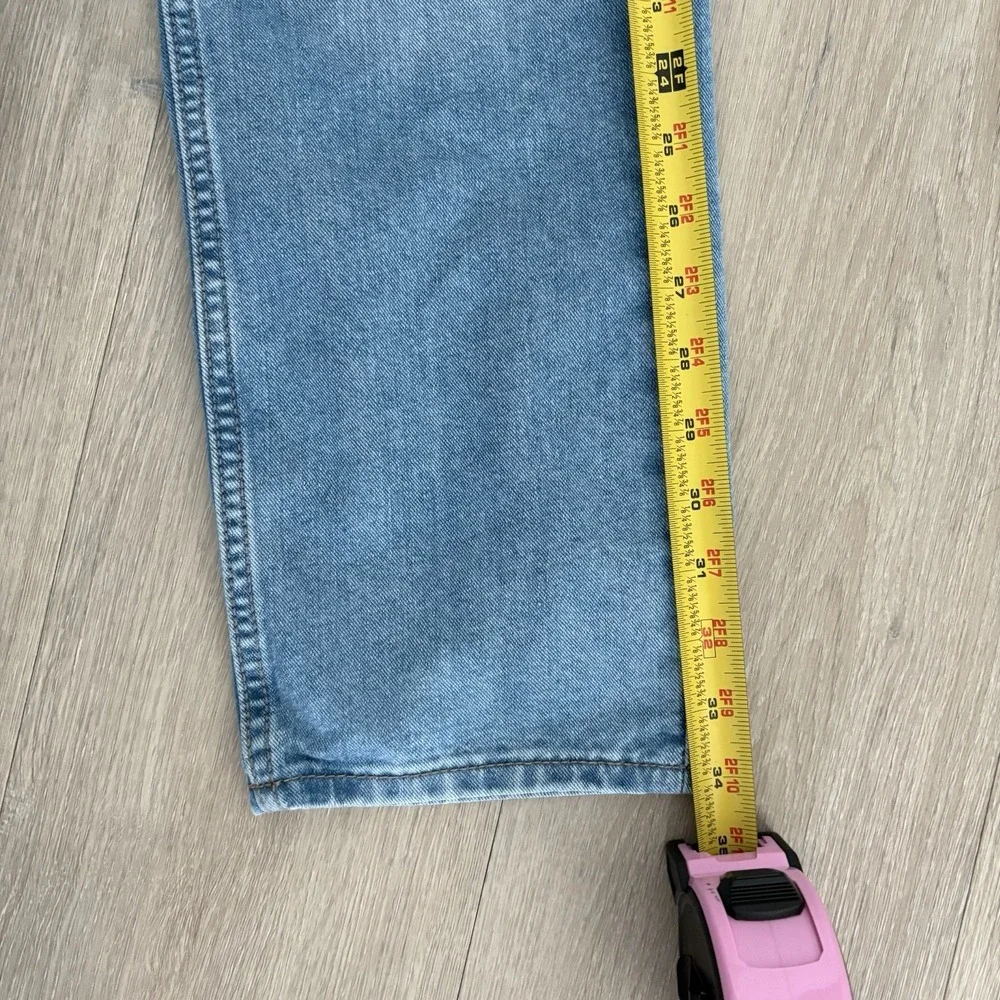 Old Navy Girls Jeans Size 14 Light Blue High Rise Slouchy Straight Leg Denim